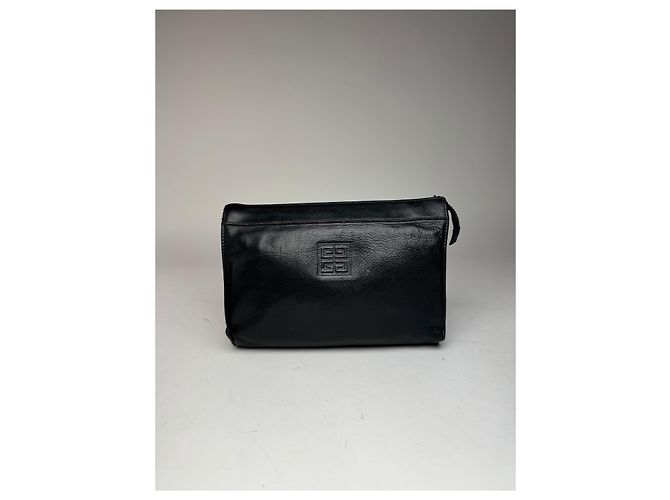Clutch in pelle vintage Givenchy nera Nero - vista 14