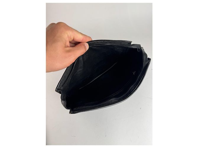 Clutch in pelle vintage Givenchy nera Nero - vista 3
