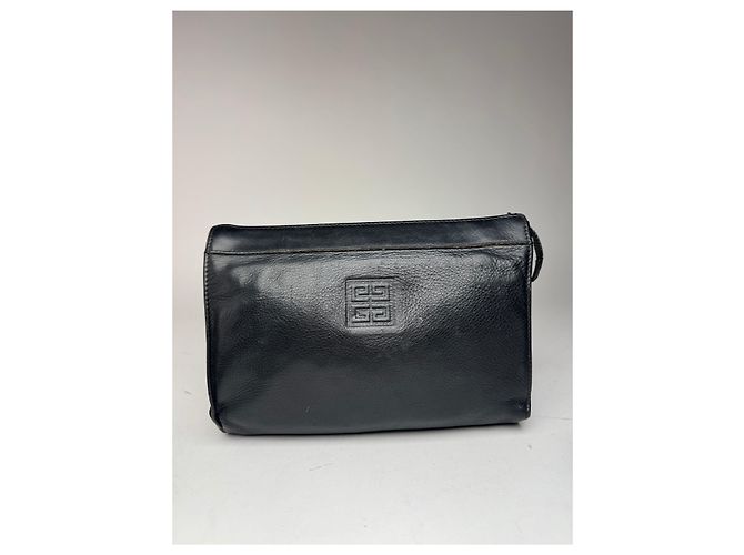 Clutch in pelle vintage Givenchy nera Nero - vista 5