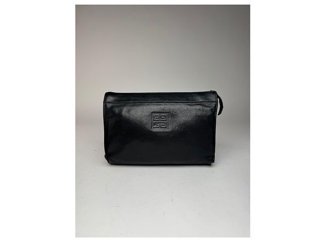 Clutch in pelle vintage Givenchy nera Nero - vista 8