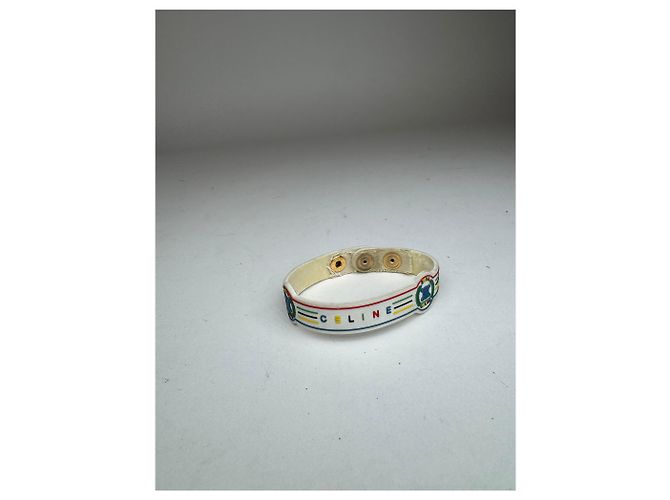 Céline Bracciale in plastica vintage Celine Paris Multicolore - vista 13