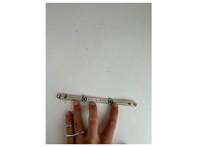 Céline Bracciale in plastica vintage Celine Paris Multicolore - vista 5