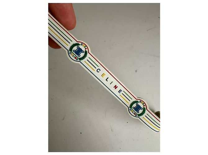 Céline Bracciale in plastica vintage Celine Paris Multicolore - vista 7