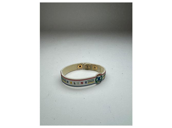 Céline Bracciale in plastica vintage Celine Paris Multicolore - vista 8