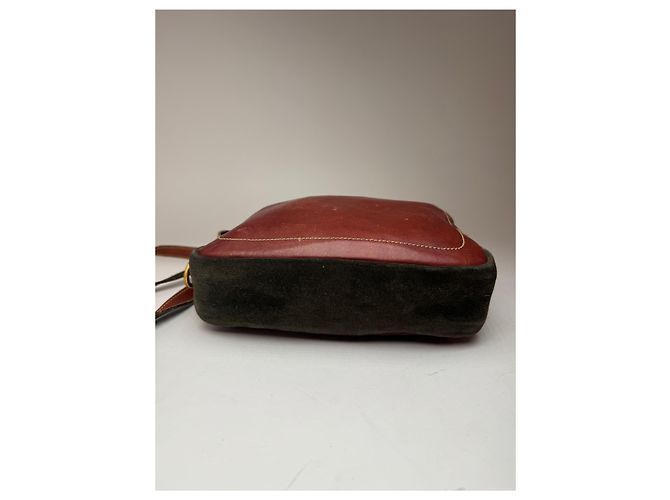 Vintage Loewe Madrid Wildledertasche Rot Grün - Ansicht 10
