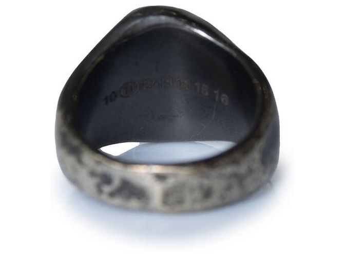 Autre Marque Hämatit-Look Ring Maison Margiela Schwarz Silber Grau - Ansicht 3
