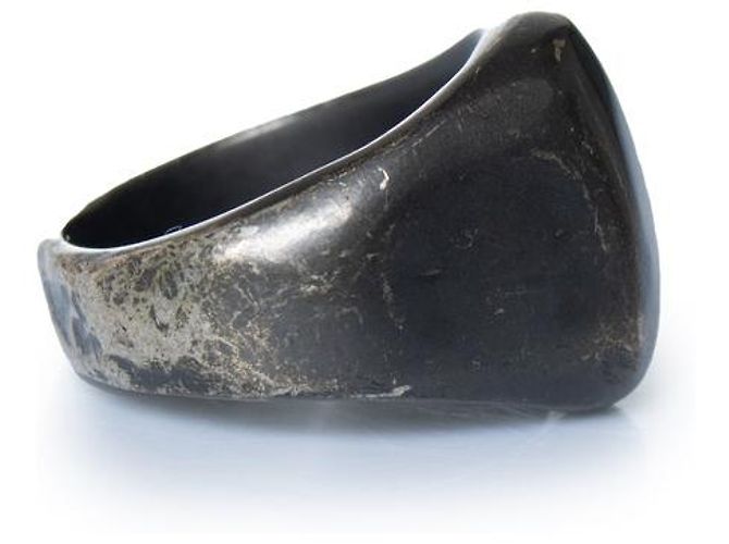 Autre Marque Hämatit-Look Ring Maison Margiela Schwarz Silber Grau - Ansicht 4
