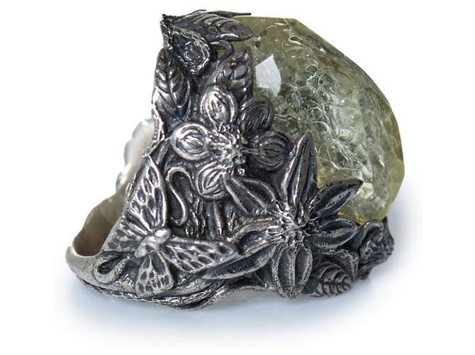 Autre Marque Lyly Erlandsson, L'anello a conchiglia invernale Argento Giallo - vista 4