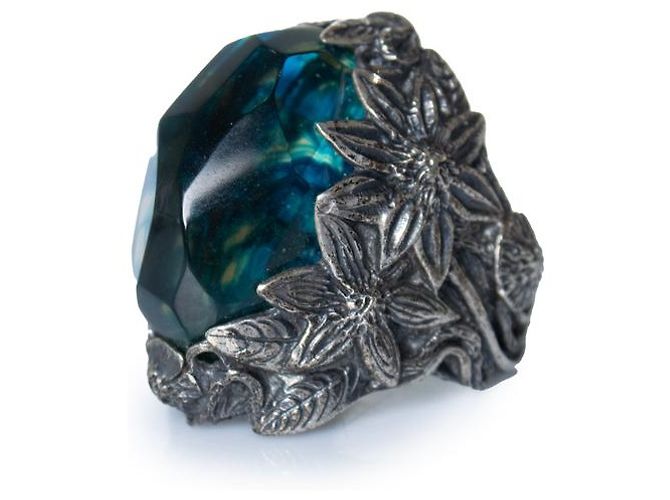 Autre Marque Lyly Erlandsson, L'anello a conchiglia invernale Argento Blu - vista 2