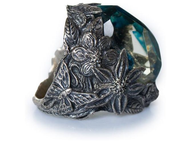 Autre Marque Lyly Erlandsson, L'anello a conchiglia invernale Argento Blu - vista 3