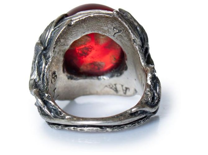 Autre Marque Lyly Erlandsson, der Granada-Ring mit rotem Stein Silber - Ansicht 4