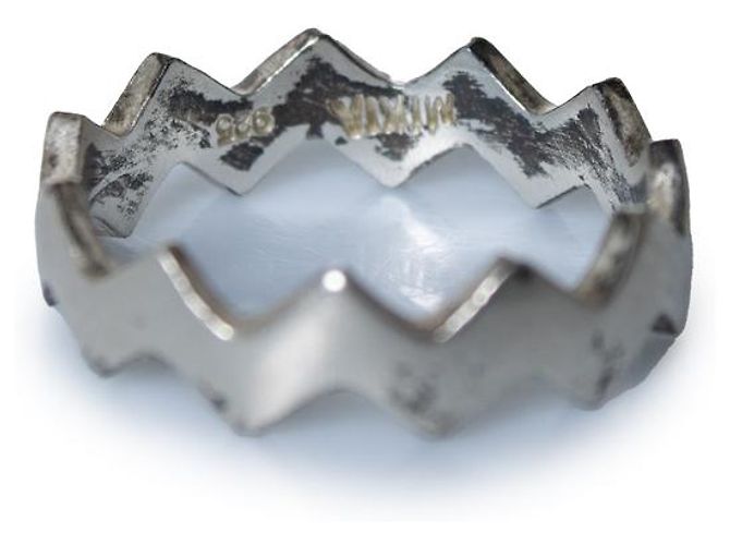 Autre Marque Mikia, silberner Zickzackring - Ansicht 5