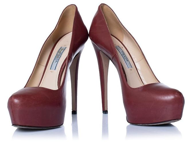 Prada, rote Plateauschuhe - Ansicht 6