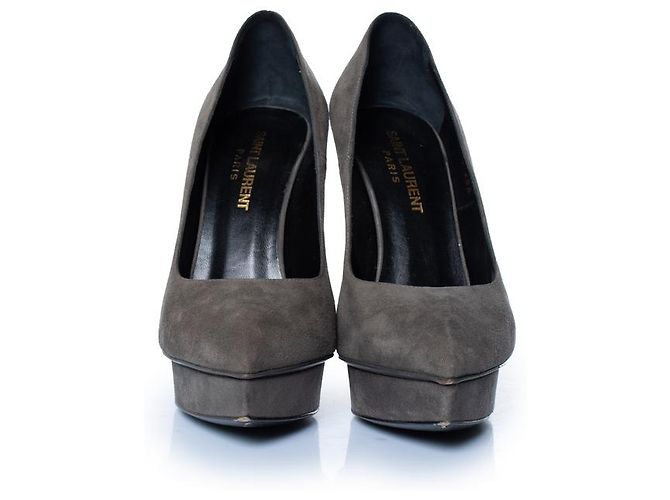 Saint Laurent, graue Wildleder-Pumps Janis - Ansicht 2