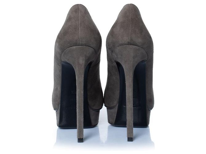 Saint Laurent, graue Wildleder-Pumps Janis - Ansicht 4