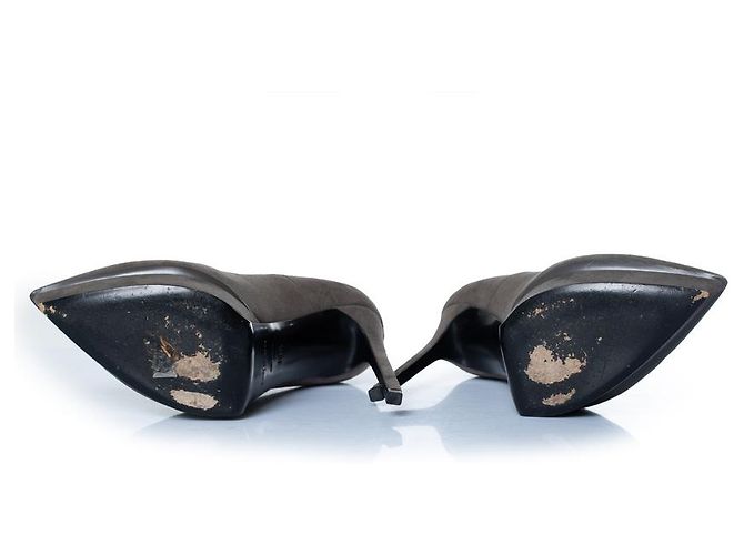 Saint Laurent, graue Wildleder-Pumps Janis - Ansicht 7
