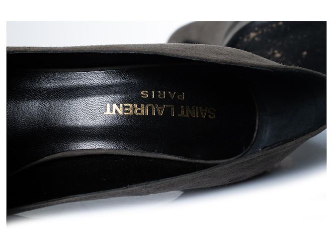 Saint Laurent, graue Wildleder-Pumps Janis - Ansicht 8