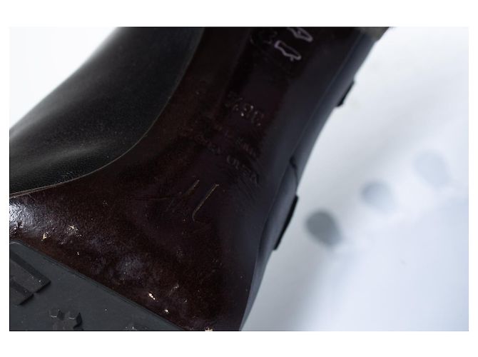 Stivaletti in pelle nera con zip Giuseppe Zanotti Nero Argento - vista 8