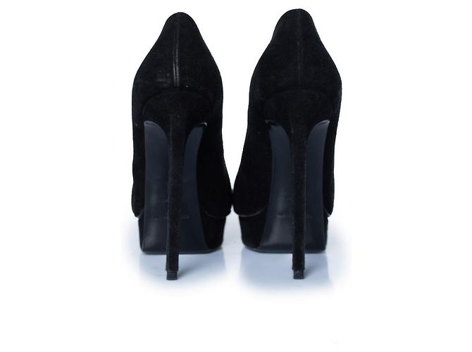 Saint Laurent, décolleté Janis in suede nero - vista 5