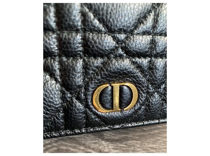 Dior Caro Kartenetui Schwarz Leder - Ansicht 10