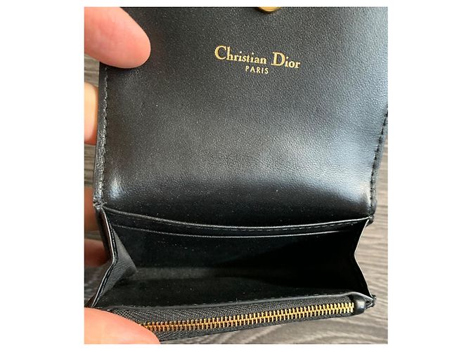 Dior Caro Kartenetui Schwarz Leder - Ansicht 2