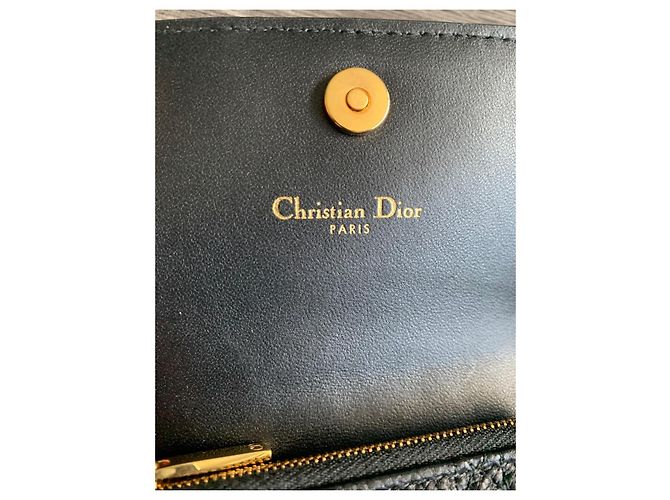 Dior Caro Kartenetui Schwarz Leder - Ansicht 4