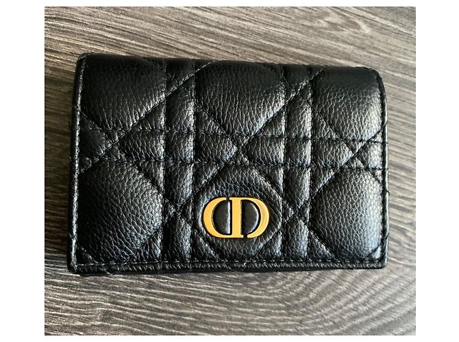 Dior Caro Kartenetui Schwarz Leder - Ansicht 6