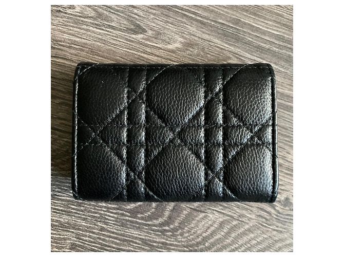 Dior Caro Kartenetui Schwarz Leder - Ansicht 7