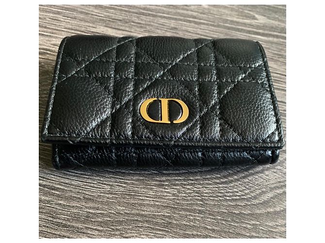 Dior Caro Kartenetui Schwarz Leder - Ansicht 8