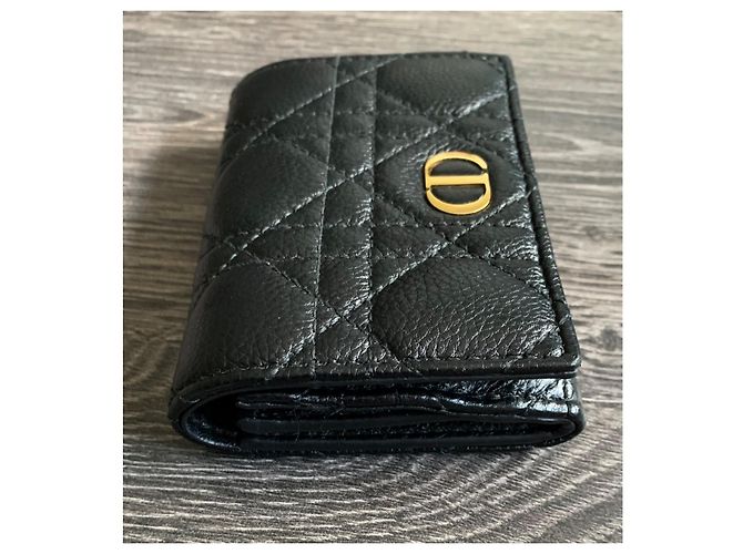 Dior Caro Kartenetui Schwarz Leder - Ansicht 9