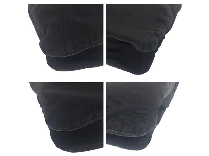 Bolsa de ombro em nylon tessuto com logo triangular Prada Preto - vista 3