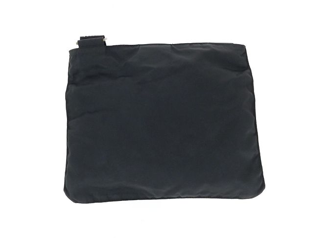 Borsa a tracolla in nylon tessuto con logo triangolare Prada Nero - vista 2