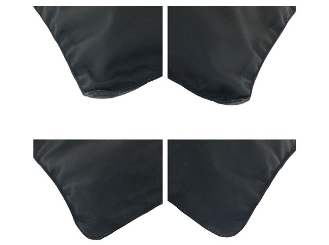 Borsa a tracolla in nylon tessuto con logo triangolare Prada Nero - vista 3