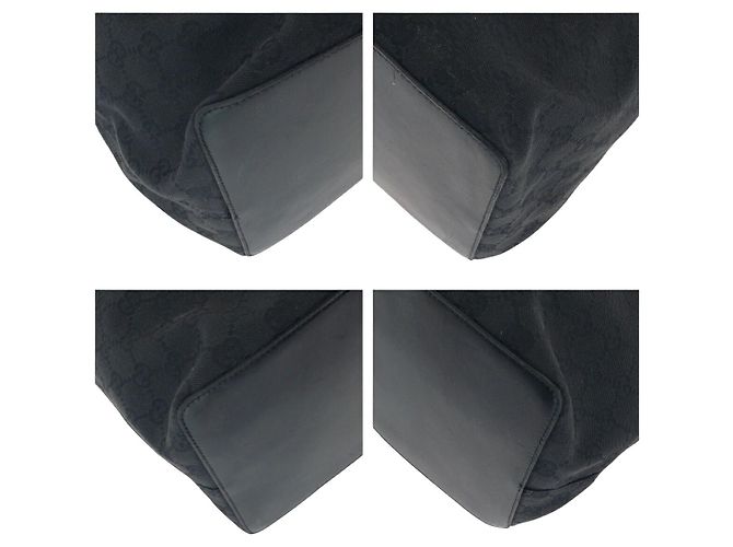 Borsa a spalla in tela GG di Gucci con coulisse Nero - vista 3
