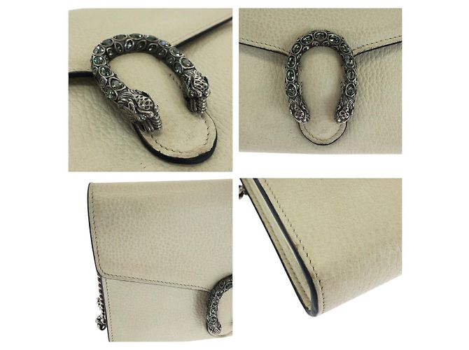 Borsa a Spalla in Pelle Dionysus di Gucci Bianco - vista 5