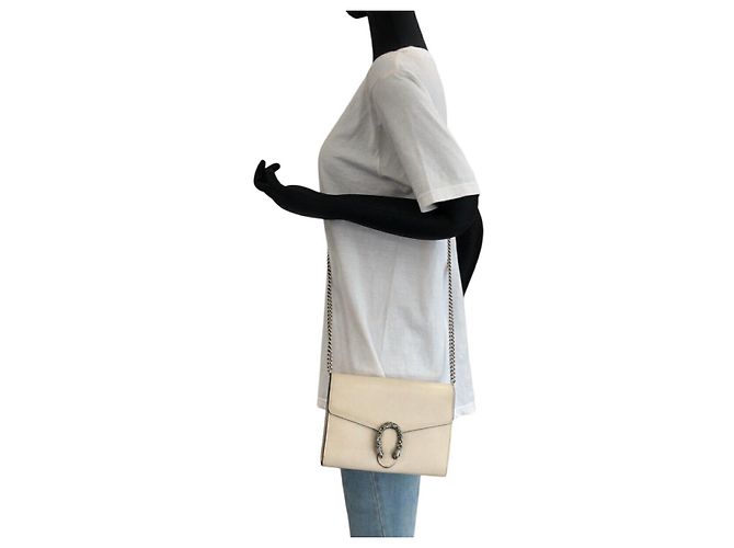 Borsa a Spalla in Pelle Dionysus di Gucci Bianco - vista 7