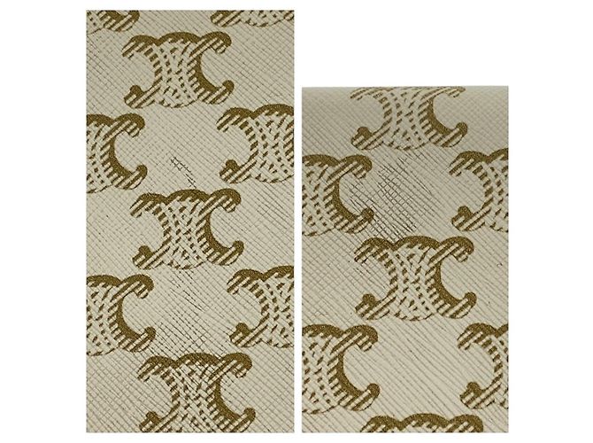 Céline Borsa a Spalla Triangolo PVC Triomphe di Celine Marrone Beige - vista 6