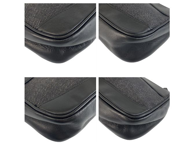 Pochette Accessorio in Tela/Pelle Gucci Nero - vista 3