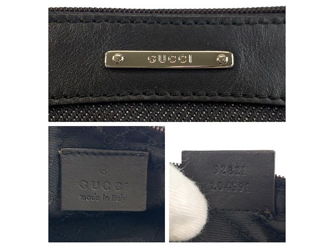 Pochette Accessorio in Tela/Pelle Gucci Nero - vista 4