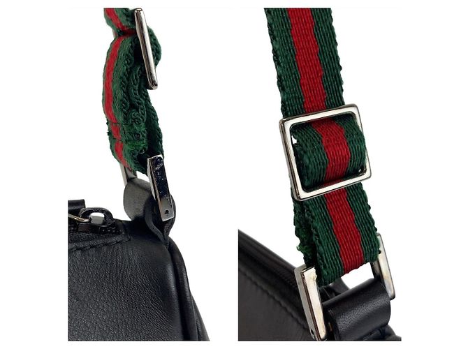 Pochette Accessorio in Tela/Pelle Gucci Nero - vista 5