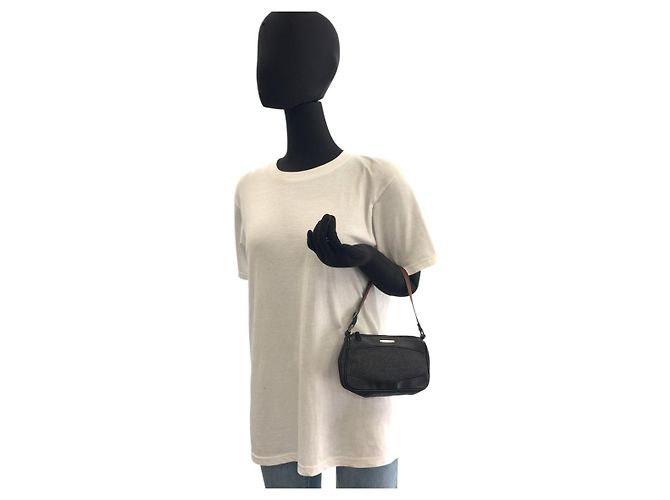 Pochette Accessorio in Tela/Pelle Gucci Nero - vista 6