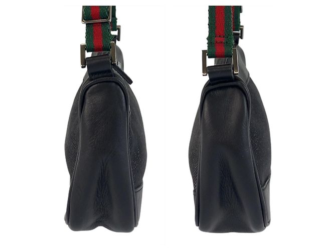 Pochette Accessorio in Tela/Pelle Gucci Nero - vista 7