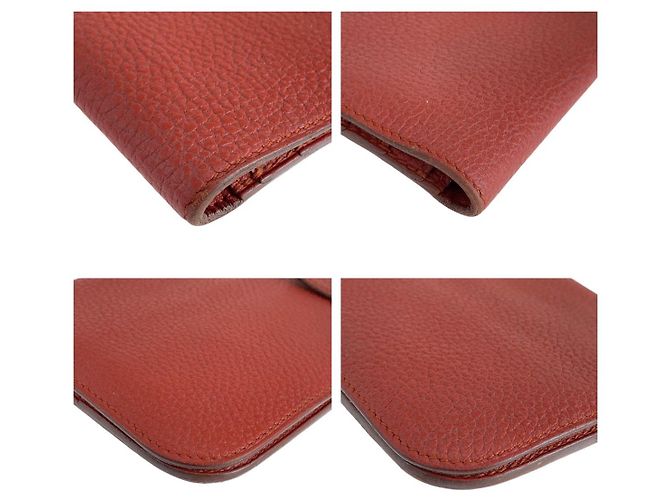 Portafoglio Long Dogon Hermès Rosso Argento - vista 3