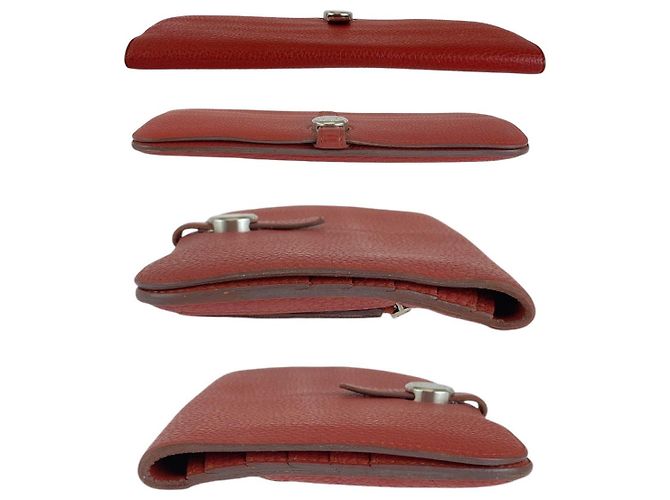 Portafoglio Long Dogon Hermès Rosso Argento - vista 5