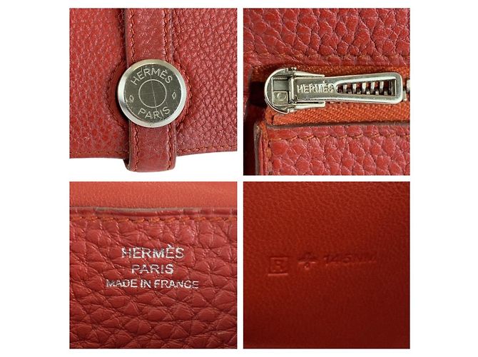 Portafoglio Long Dogon Hermès Rosso Argento - vista 6