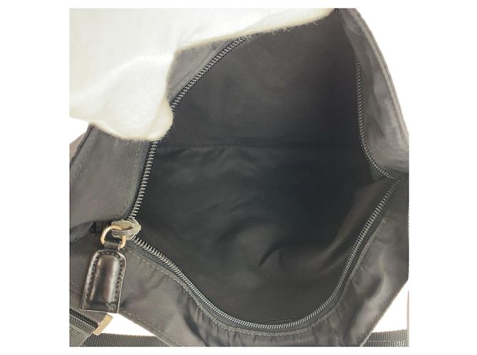 Bolsa transversal Prada em nylon tessuto com logo triangular Preto - vista 4