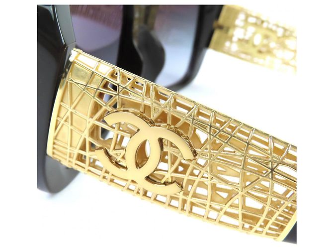Timeless Occhiali da sole Chanel COCO Mark a forma quadrata Marrone - vista 7