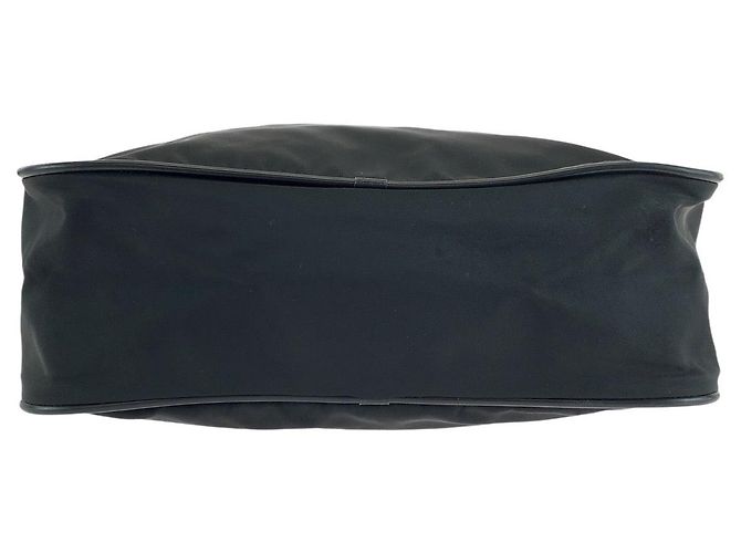 Borsa a spalla in nylon/pelle Tessuto con logo Prada Nero - vista 10