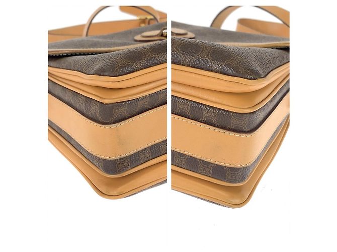 Céline Celine Vintage Macadam Schultertasche Braun - Ansicht 3