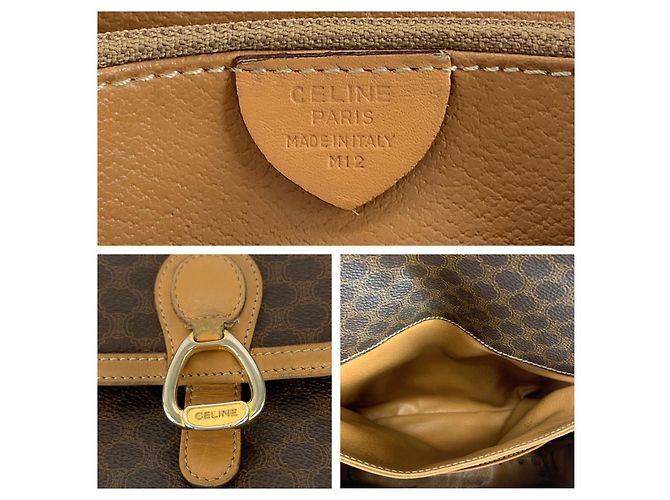 Céline Celine Vintage Macadam Schultertasche Braun - Ansicht 4